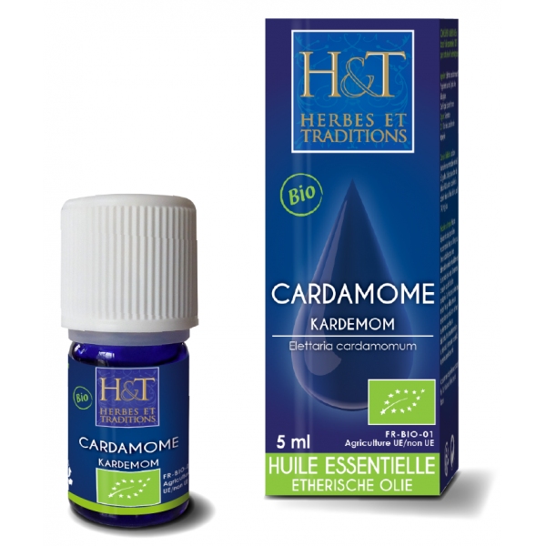 Phytothérapie Cardamone - Huile Essentielle Bio 5 ml Herbes Traditions