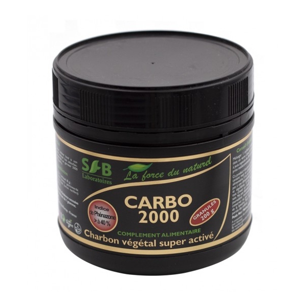 Phytothérapie Carbo 2000 Charbon Super active Granules 200 g SFB