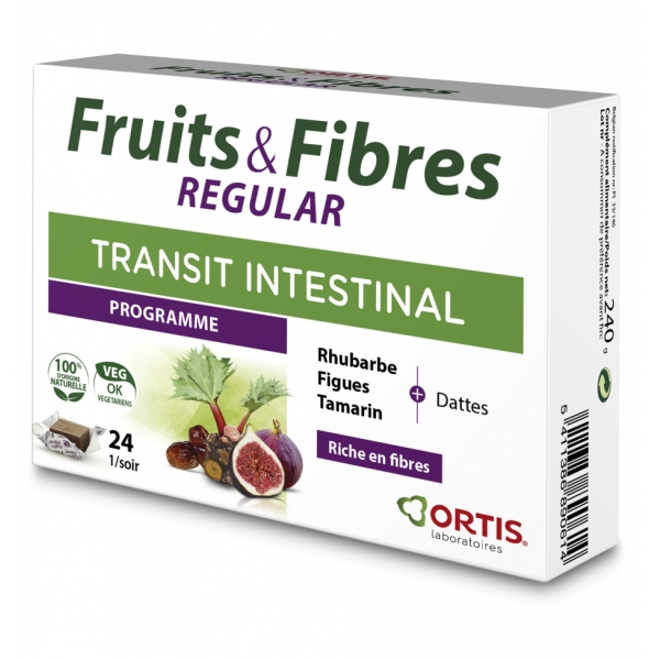 Phytothérapie Fruits et Fibres Regular - 24 cubes Ortis