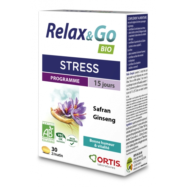 Phytothérapie Relax and Go Bio Stress - 30 comprimes Ortis