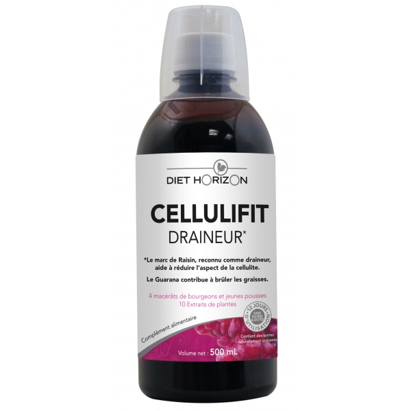 Phytothérapie Cellulifit Draineur cellulite - Flacon 500 ml Diet Horizon