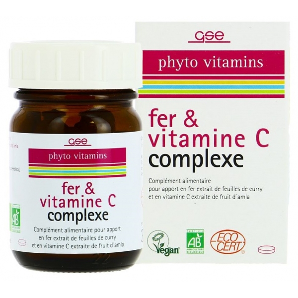 Phytothérapie Fer Vitamine C complexe - 60 comprimes GSE