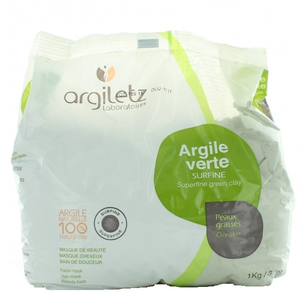 Phytothérapie Argile verte surfine - sachet 1kg Argiletz