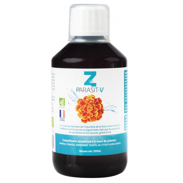 Phytothérapie Mint-e-laboratoire - Vermifuge Bio - Z Parasit - Flacon 300 ml