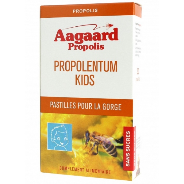 Phytothérapie Propolentum sans sucre Kids - 30 pastilles Aagaard