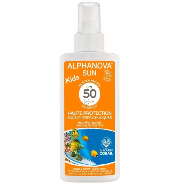Phytothérapie Solaire Enfants SPF 50 Spray 125 g Alphanova sun