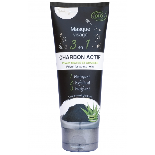 Phytothérapie Masque Charbon actif - Tube 100 ml Bio4you