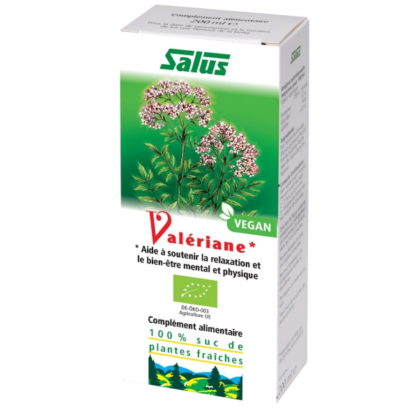 Phytothérapie Valeriane Bio suc de plantes fraiches - Flacon 200 ml Salus